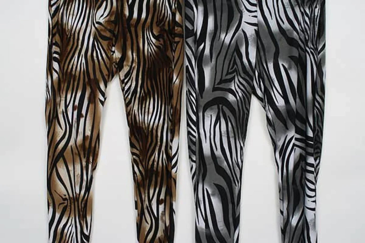 Satin Feel Zebra Print Leggings- Prima Dons and Donnas