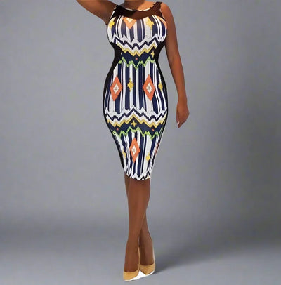 Tribal Print Dress- Prima Dons and Donnas