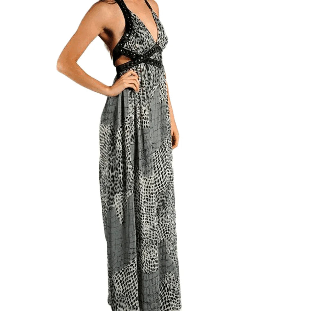 Leopard Print Maxi Dress- Prima Dons and Donnas