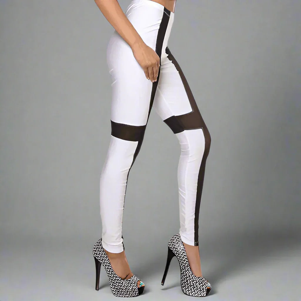 white Tullie  leggings- Prima Dons and Donnas