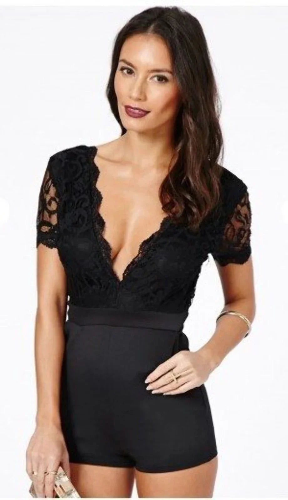 Traci Lace Shorts Romper- Prima Dons and Donnas