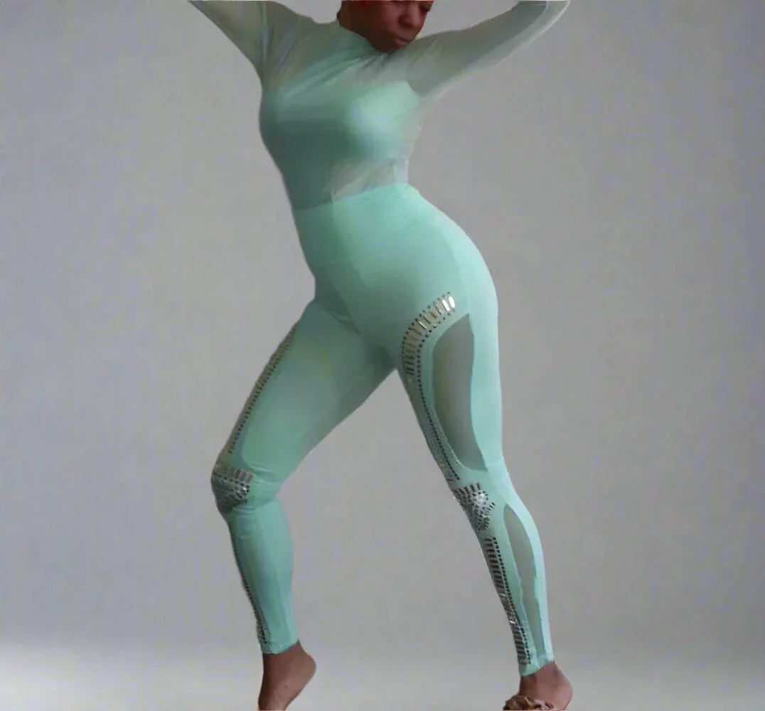 Metal Squares Leggings- Prima Dons and Donnas