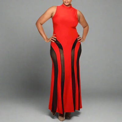 Long Mesh Cut Out Dress- Prima Dons and Donnas