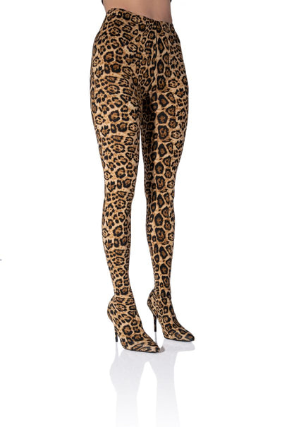Boho Animal Print Pants & Top Set Stiletto Boots