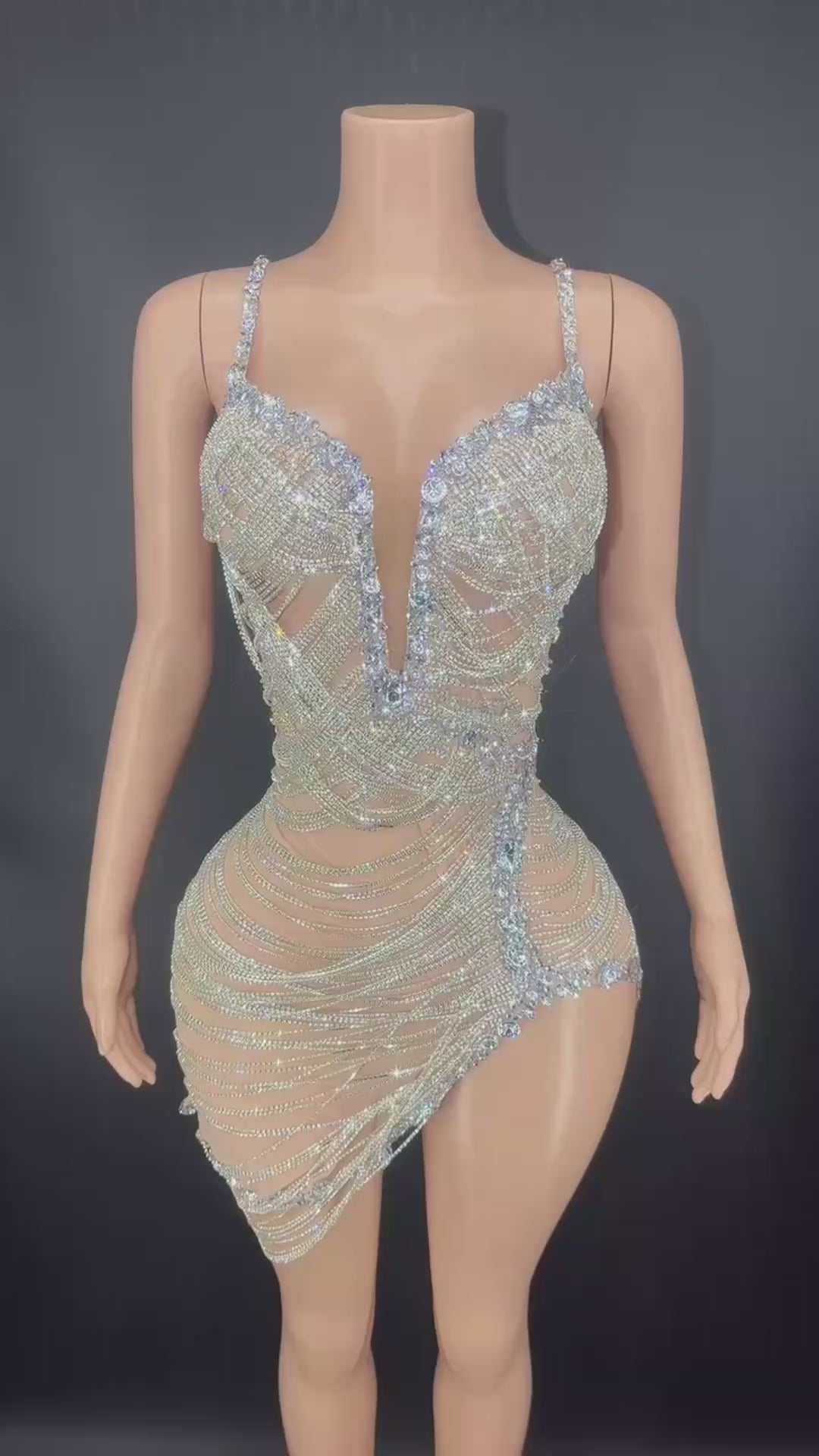 Yes Man 2 Mini Crystal Dress (Ready to Ship)