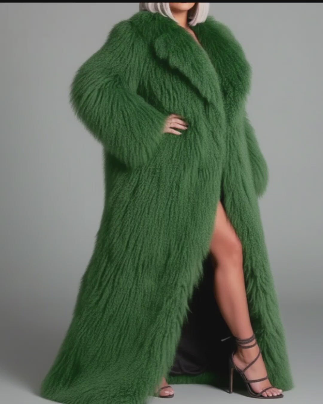 Crop or Full-Length Mongolian Sheep Lamb fur Fur Coat- By Prima DND