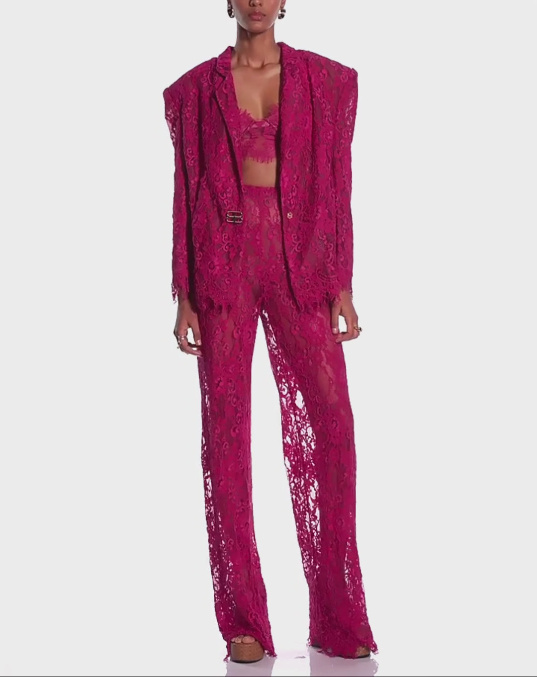 Lace Top Jacket & Pants Suit – Prima Dons & Donnas