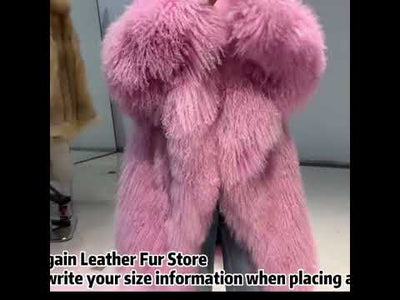 Over Sized Mongolian Sheep Lamb fur Fur Coat- Prima Dons and Donnas
