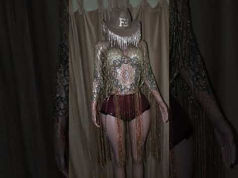 Crystal stones Tassels Dress