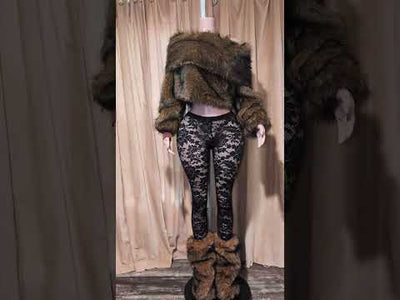 Faux Fur Halter Top 2- Prima Dons and Donnas