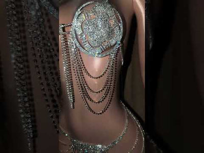 Rhinestone Bra Set Body Jewelry- Prima Dons and Donnas (Ready to Ship)