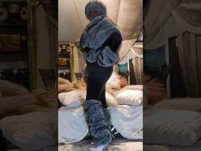 Faux Fur Leg Warmers 5 Boot Cover (Ready to Ship)