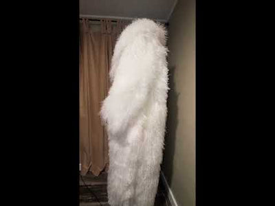 Custom Made Extra Fluffy Mongolian Crop Mid or Full-Length Sheep Lamb Fur Coat- By Prima DND