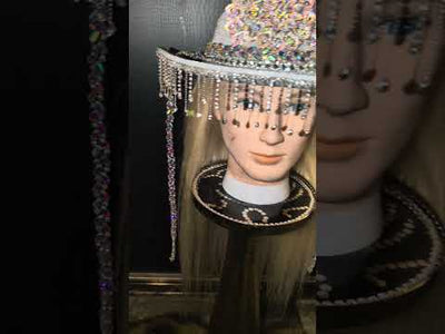 Custom Fringe Rhinestone Western Cowboy Hat (Ready to Ship) 5