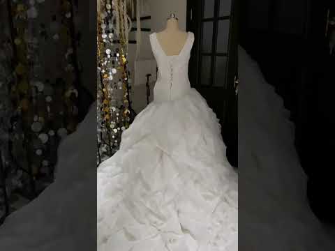 Luxury Rhinestone Ruffle Crystal Wedding Gown 2- Prima Dons and Donnas
