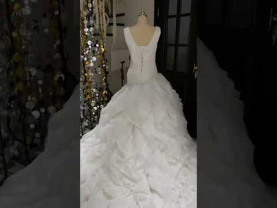 Luxury Rhinestone Ruffle Crystal Wedding Gown 2- Prima Dons and Donnas