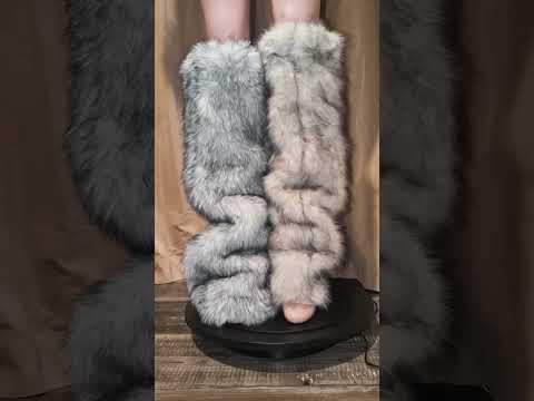 Faux Fur Leg Warmers 5 Boot Cover (Ready to Ship)