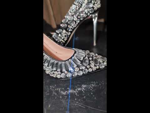 Pumps Rhinestone Studded Heel 2