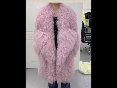 Over Sized Mongolian Sheep Lamb Fur Coat- By Prima DND