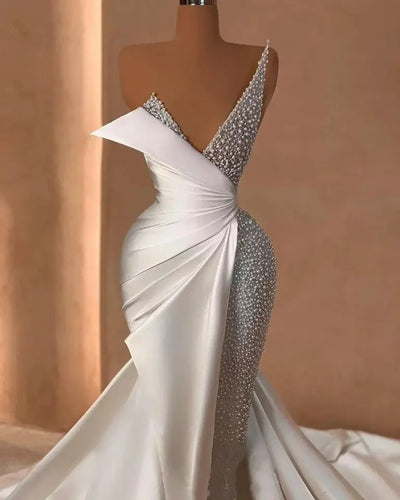 Luxury Rhinestone Crystal Wedding Gown