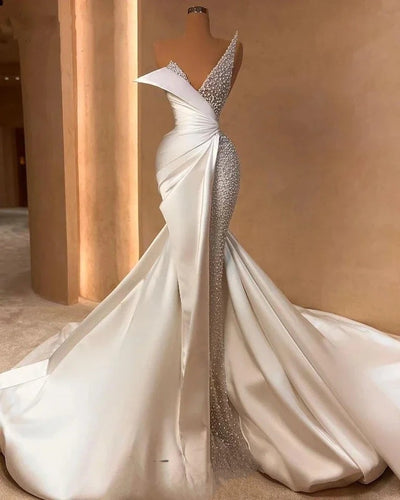 Luxury Rhinestone Crystal Wedding Gown