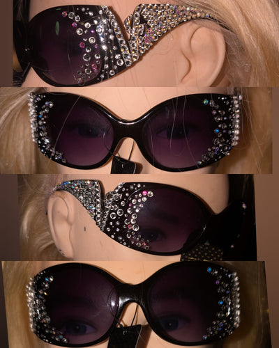 Custom crystals Frame Rhinestone Sun Glasses