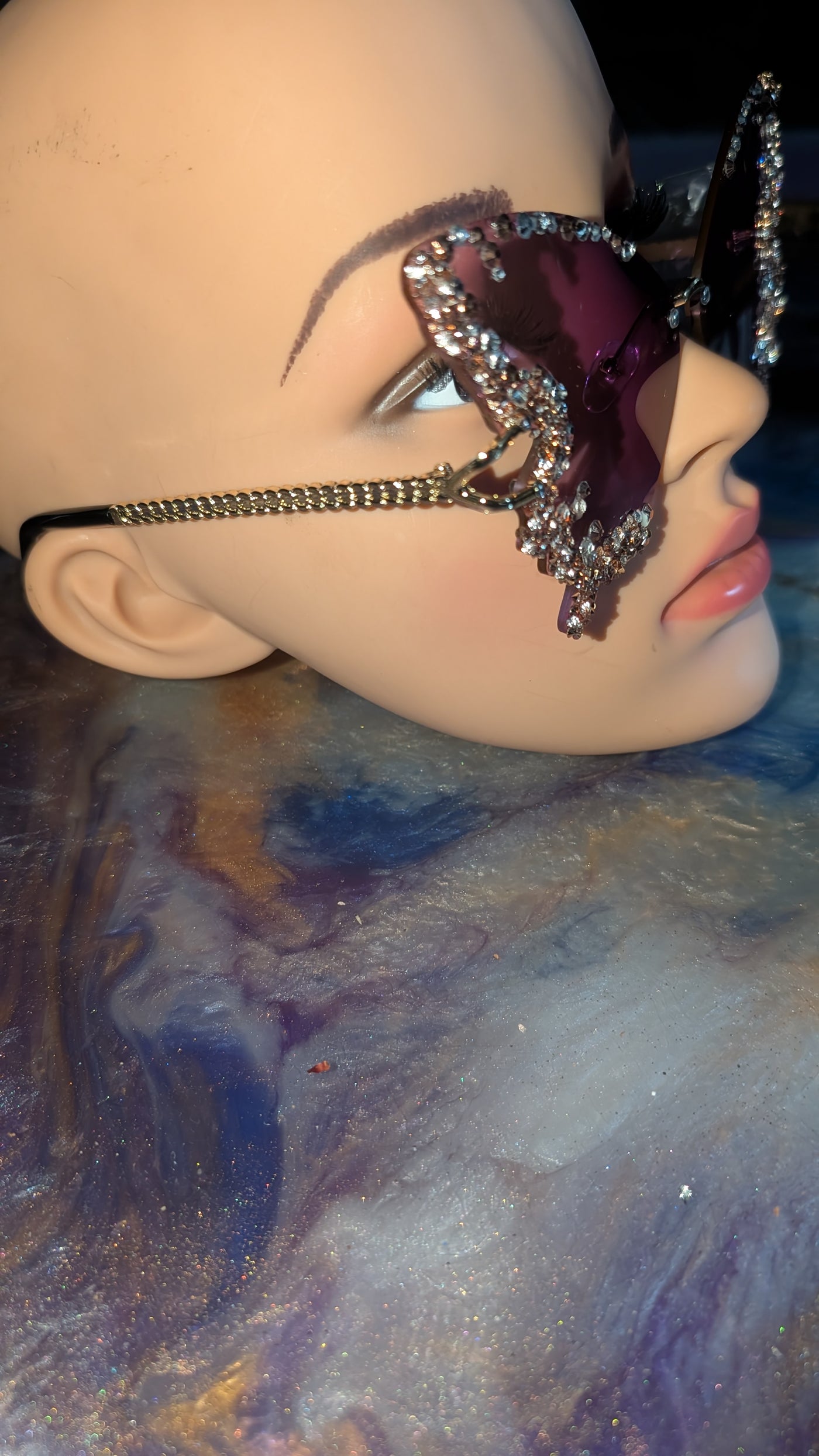 Crystal Frame Rhinestone Sun Glasses 3- Prima Dons and Donnas