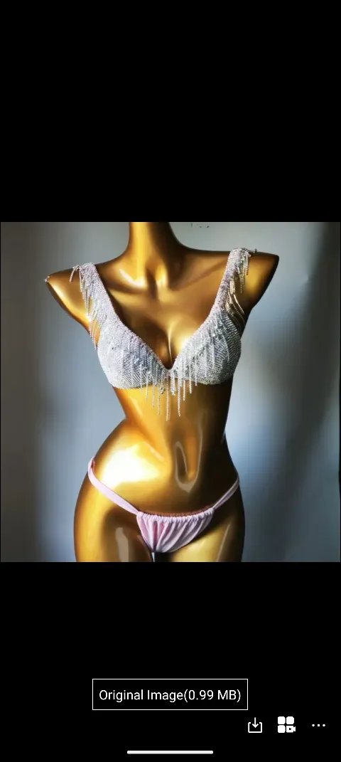 Rhinestone Bikini Diamond Fringe Set