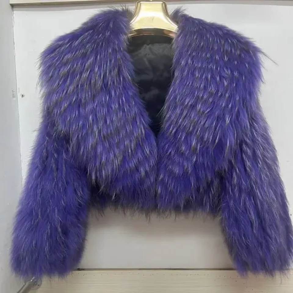 Racoon or Fox Fur Crop Coat- By Prima DND