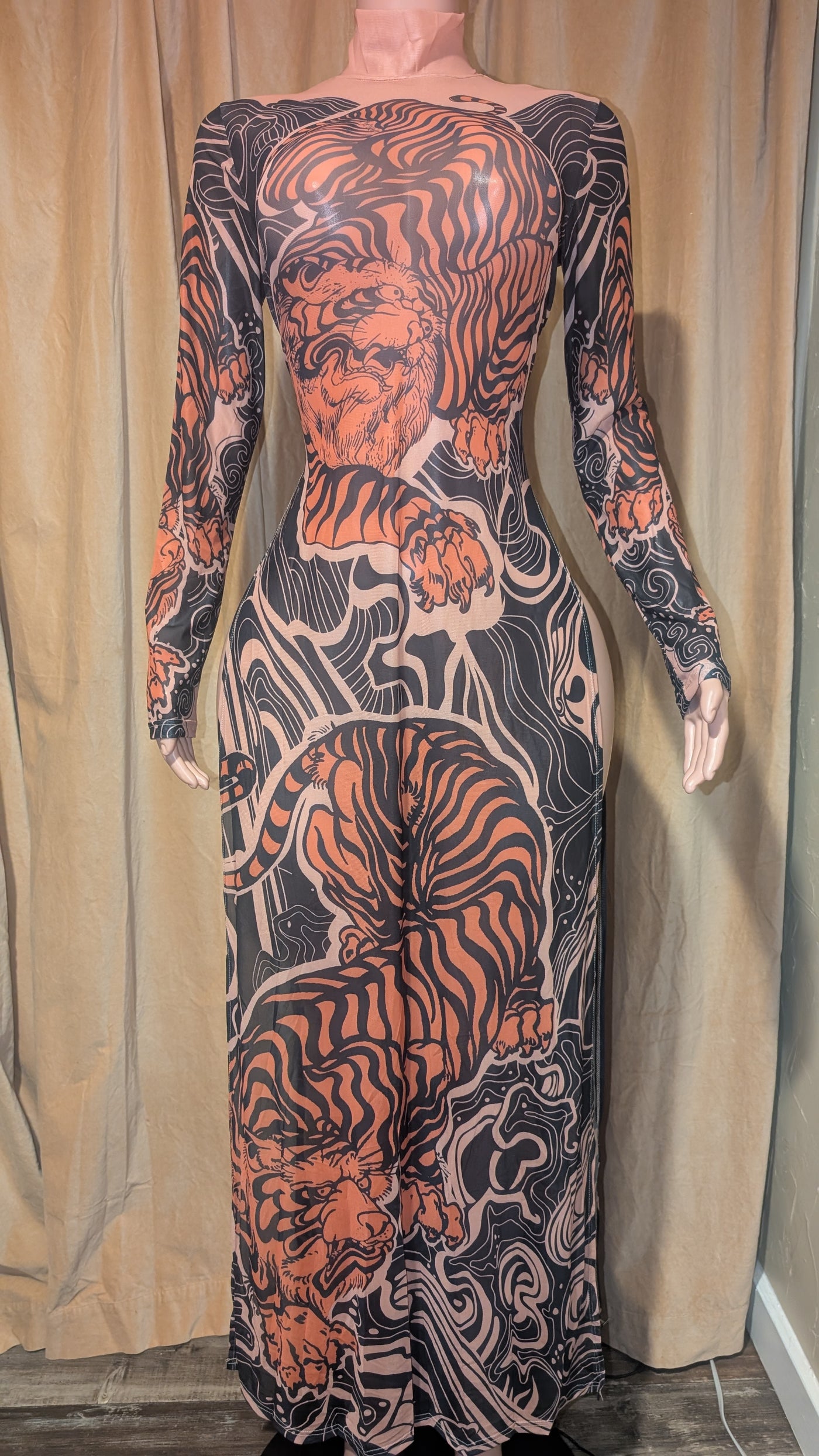 Versatile Mesh Maxi Dress