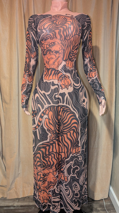 Versatile Mesh Maxi Dress