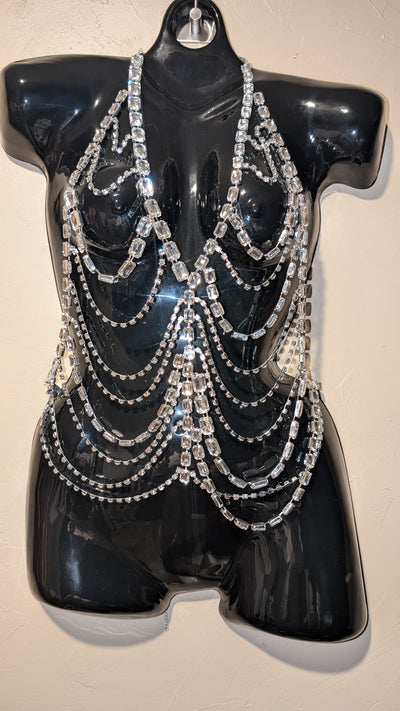 Gordy Rhinestone Chain Halter Top (Ready to Ship)