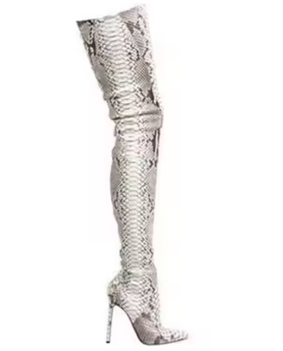 Snake Crotch High Shiny Boots