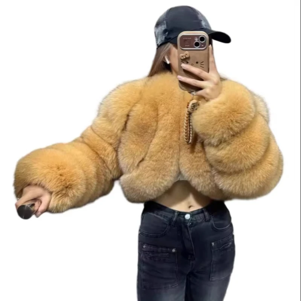Luxury Mink Crop Fluffy Faux Jacket- By Prima DND