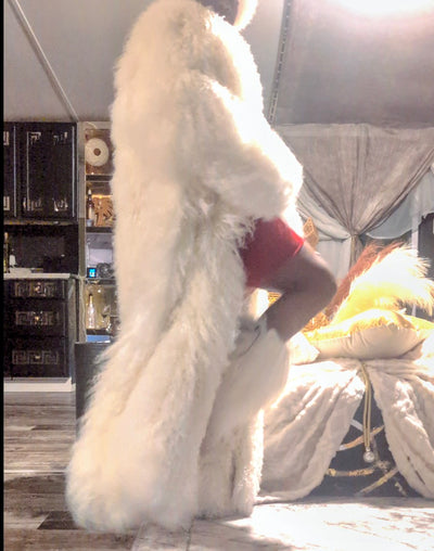 Custom Made Extra Fluffy Mongolian Crop Mid or Full-Length Sheep Lamb Fur Coat- By Prima DND