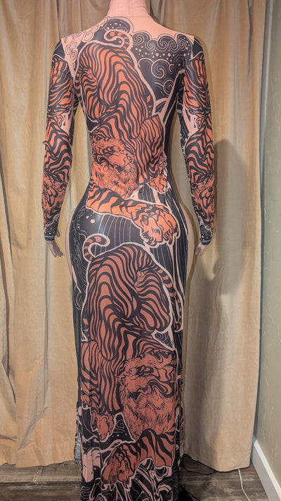 Versatile Mesh Maxi Dress