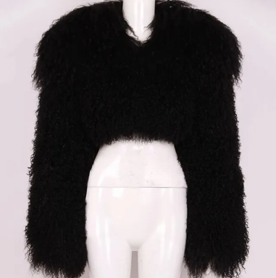 Crop or Full-Length Mongolian Fur Coat