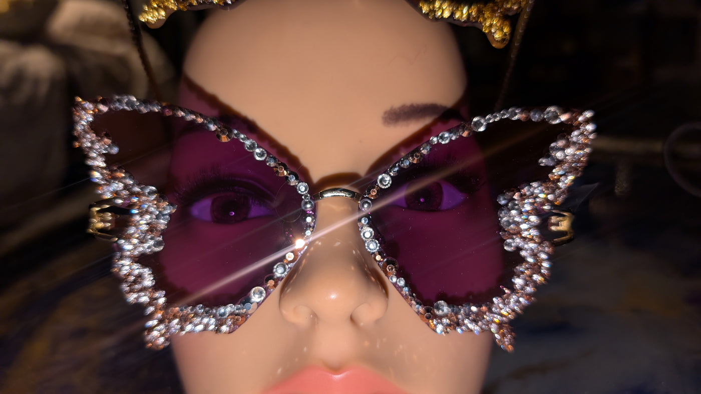 Crystal Frame Rhinestone Sun Glasses 3- Prima Dons and Donnas