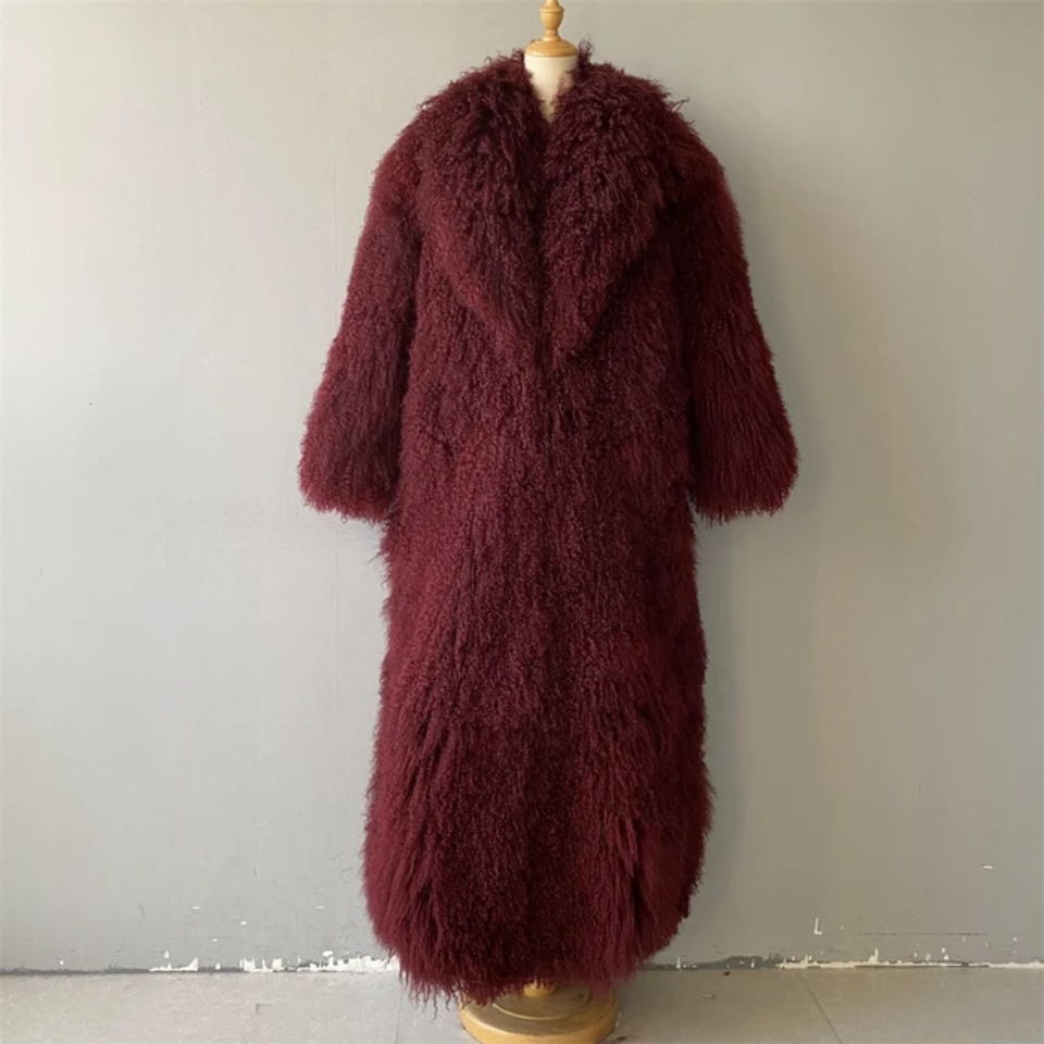 Crop or Full-Length Mongolian Fur Coat