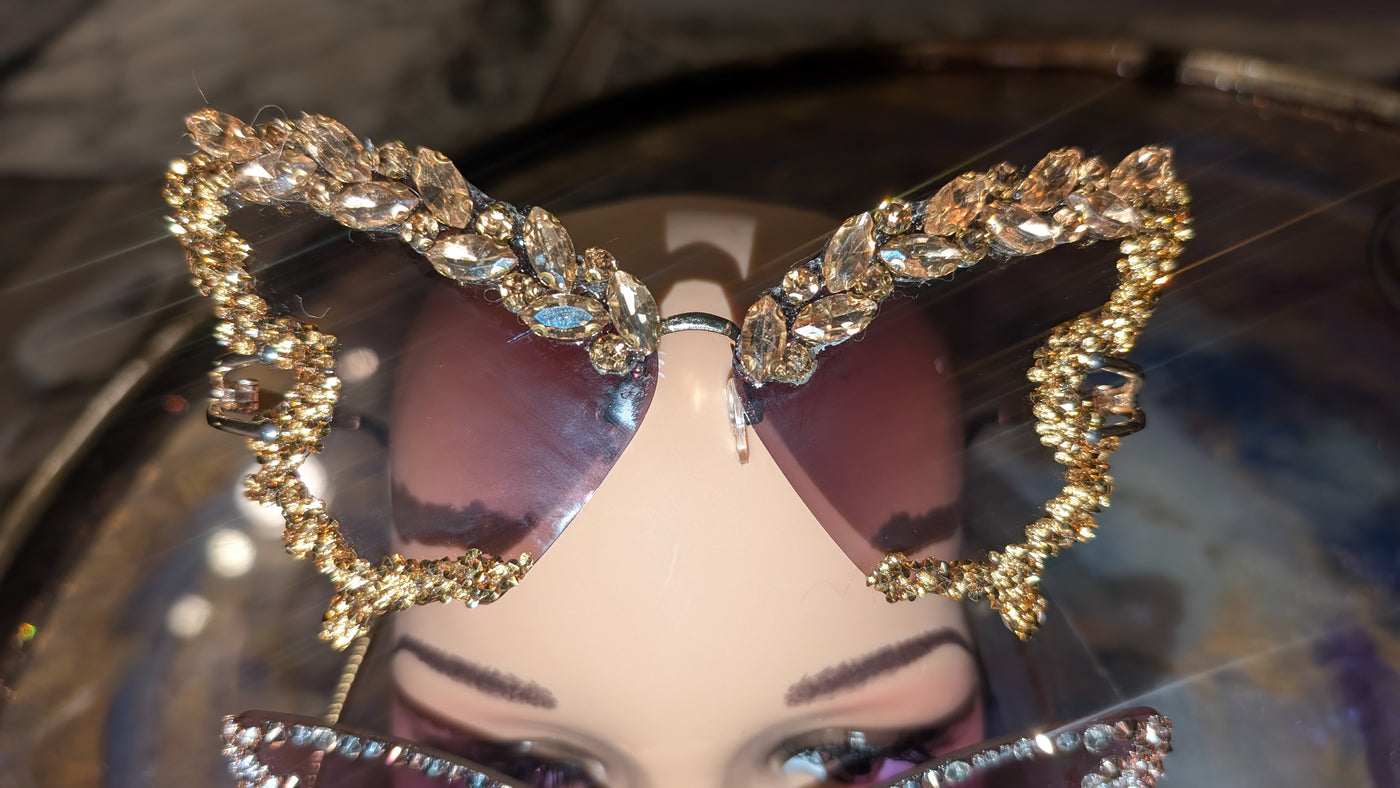 Crystal Frame Rhinestone Sun Glasses 3- Prima Dons and Donnas