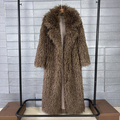 Crop or Full Length Mongolian  Sheep Lamb Faux Fur Coat (Ready to Ship)- By Prima DND
