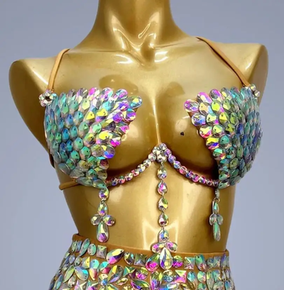 Custom Rhinestone Bra Set 4