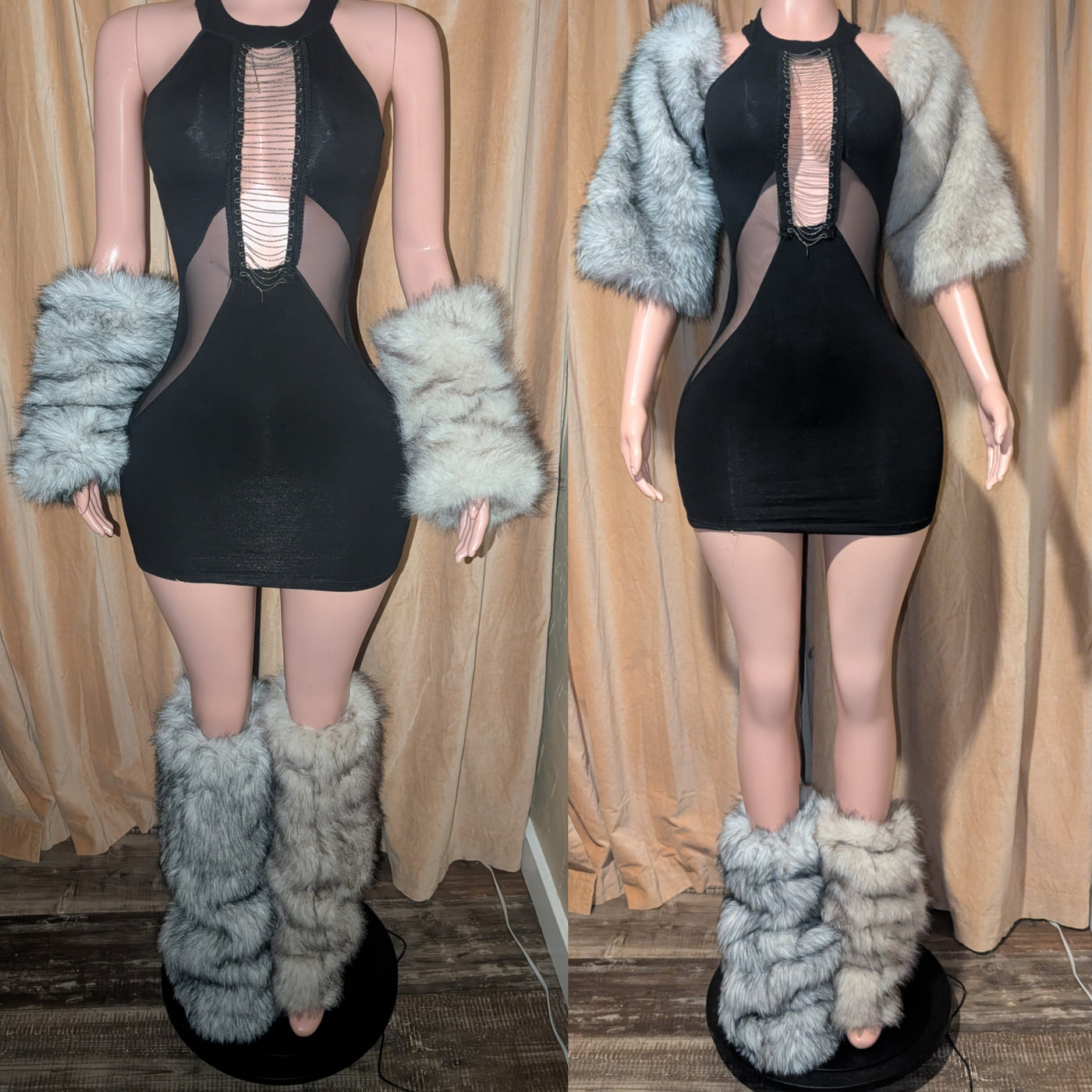 Faux Fur Leg Warmers 5 Boot Cover (Ready to Ship)