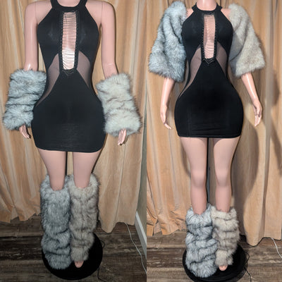 Faux Fur Leg Warmers 5 Boot Cover (Ready to Ship)
