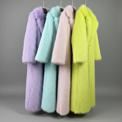 Crop Mid or Full Length Mink Faux Fur Coat - By Prima DND