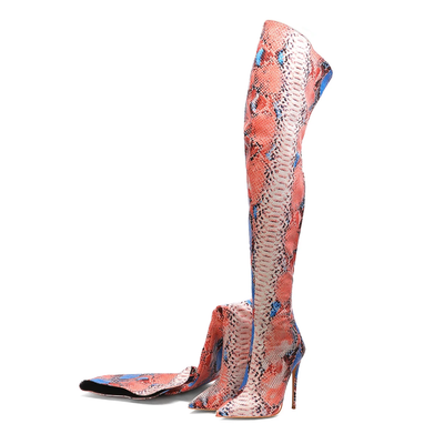 Snake Crotch High Shiny Boots