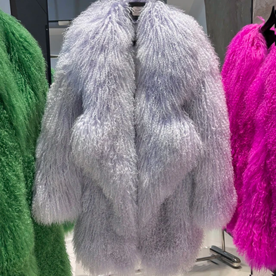 Over Sized Mongolian Sheep Lamb fur Fur Coat- Prima Dons and Donnas