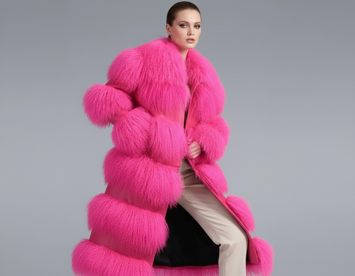 Sheep Mongolian Long Jacket Fluffy- By Prima DND