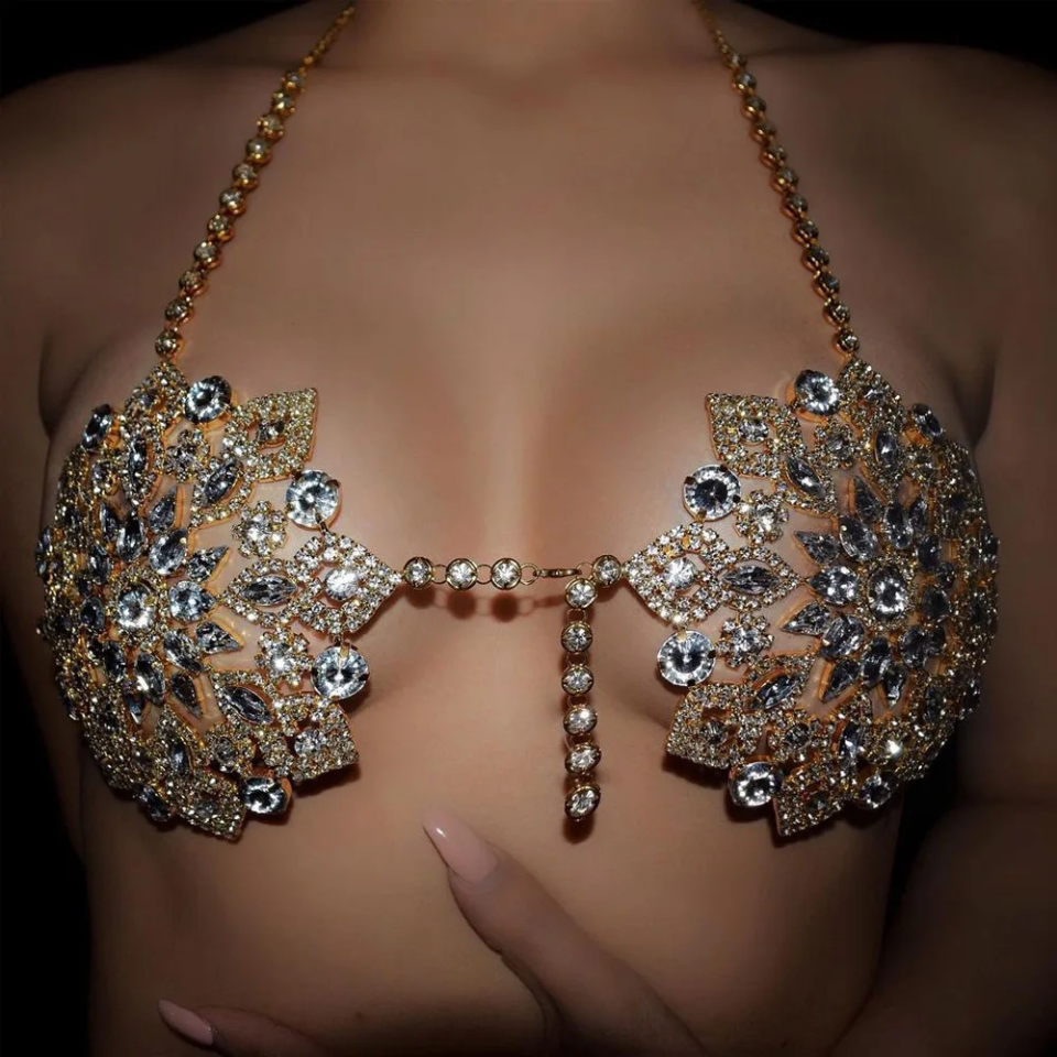 Rhinestone Circle Bra Top (Ready to Ship)- Prima Dons and Donnas