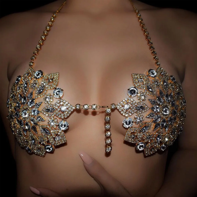 Rhinestone Circle Bra Top (Ready to Ship)- Prima Dons and Donnas